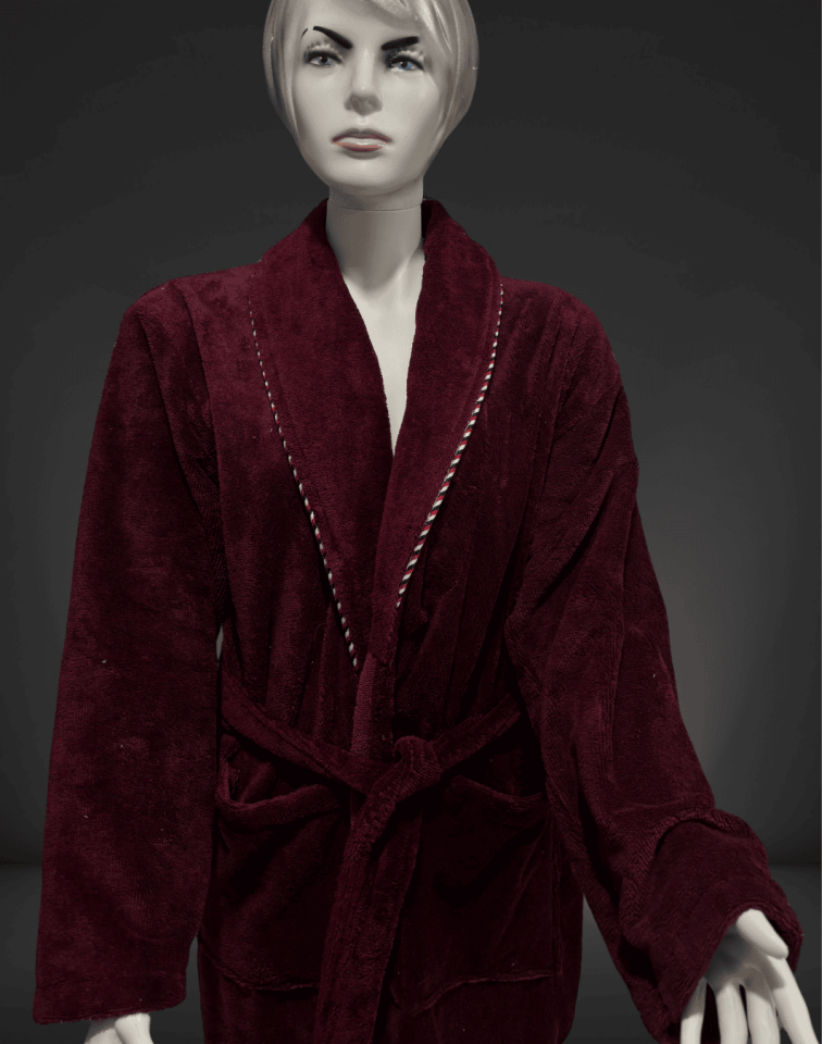 100% Cotton Pleated Stylish Women's Bathrobe