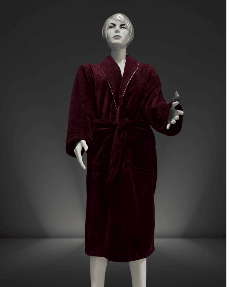 100% Cotton Pleated Stylish Women's Bathrobe