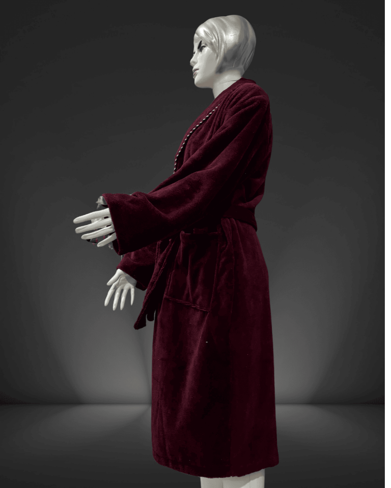 100% Cotton Pleated Stylish Women's Bathrobe