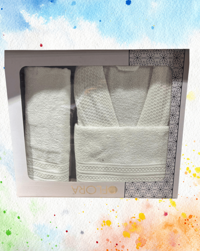 100% Cotton 3 Piece Single Bathrobe Set