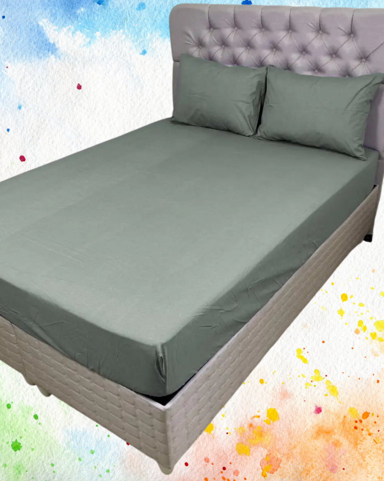 %100 Pamuklu King Size Lastikli Çarşaf (2li Yastık Kılıflı)