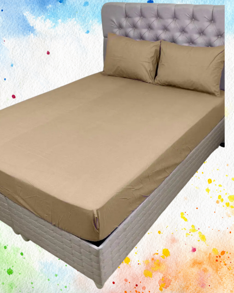 %100 Pamuklu King Size Lastikli Çarşaf (2li Yastık Kılıflı)