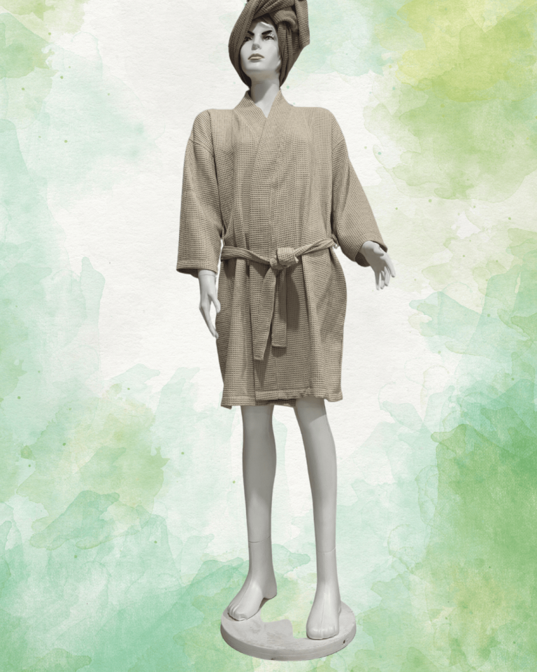 %100 Pamuklu Kadın Bornozu/kimono