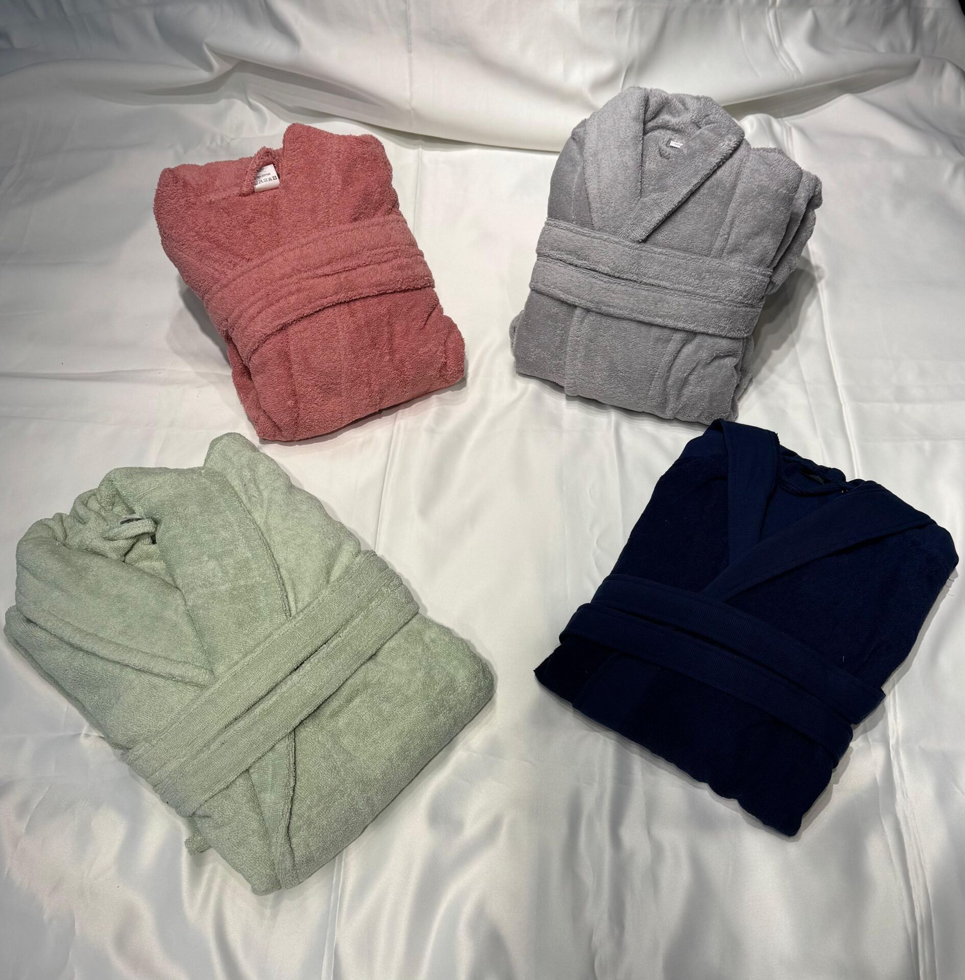 100% Cotton Green Women's Bathrobe