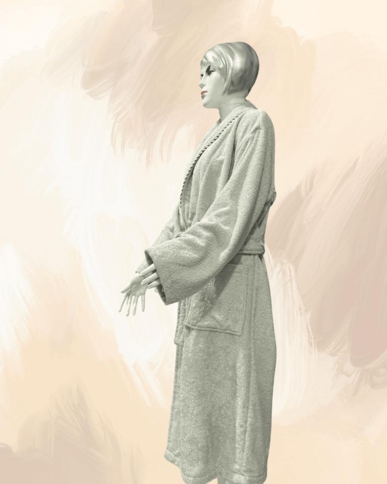 100% Cotton Green Women's Bathrobe