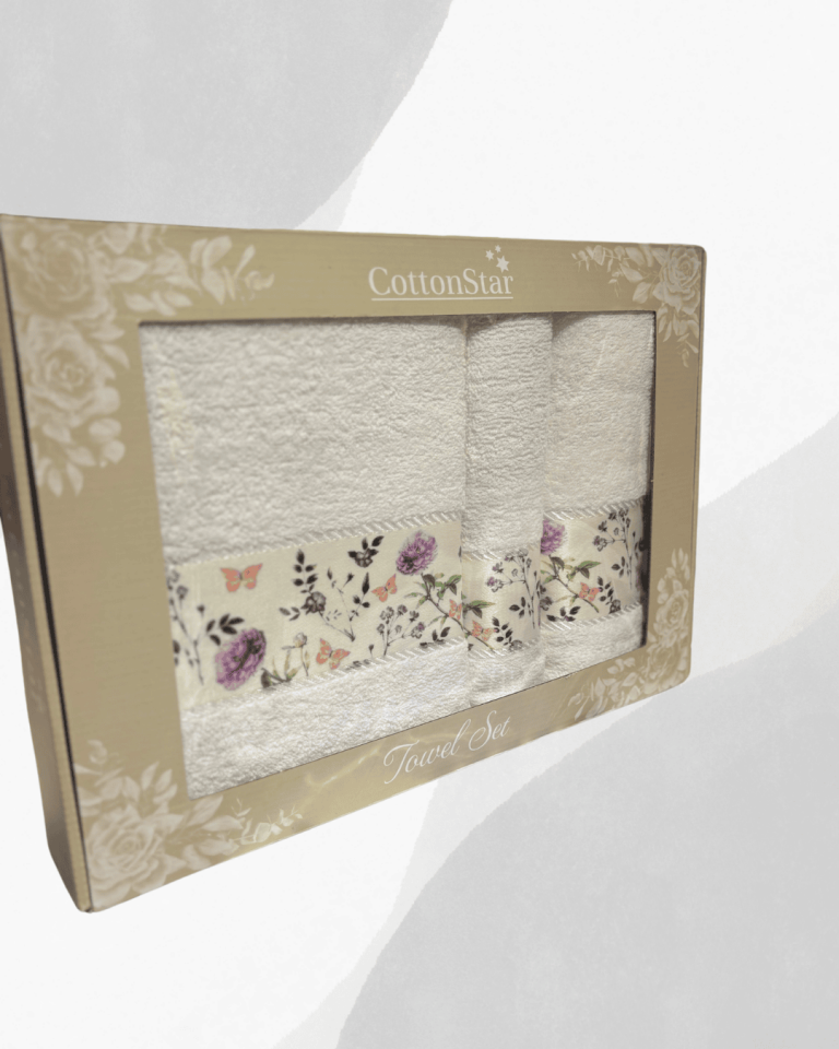 100% Cotton 3-Piece Lux Towel Set