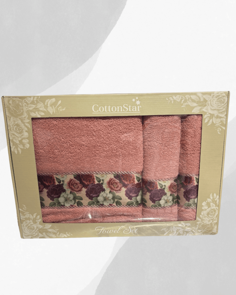 100% Cotton 3-Piece Lux Towel Set