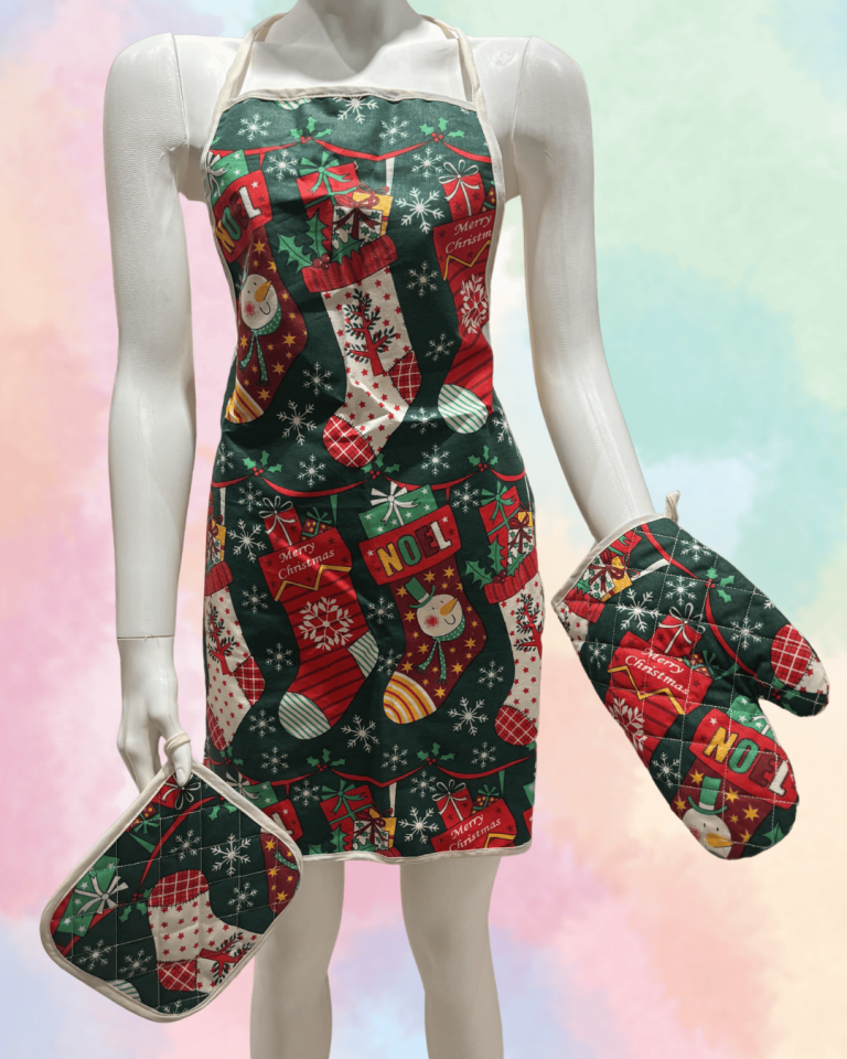 3 Piece Kitchen Cook Set 100% Cotton