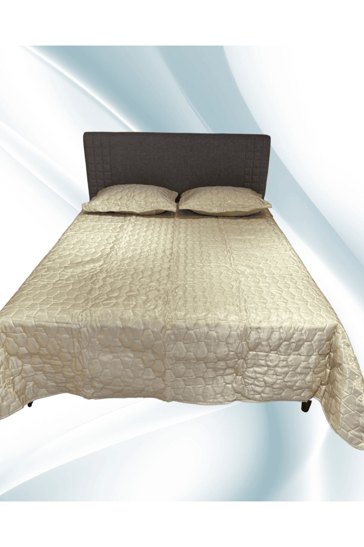 %100 Pamuk Saten Yatak Örtüsü 3lü Set