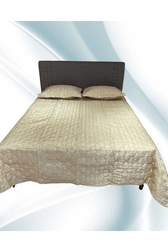 %100 Pamuk Saten Yatak Örtüsü 3lü Set
