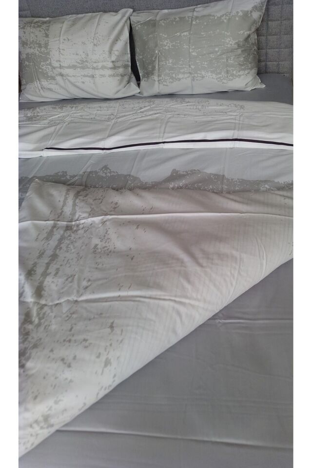 SLC HOME Çift Kişilik Pamuk Saten Nevresim Takımı