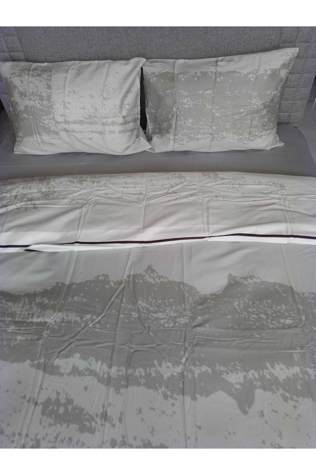 SLC HOME Çift Kişilik Pamuk Saten Nevresim Takımı