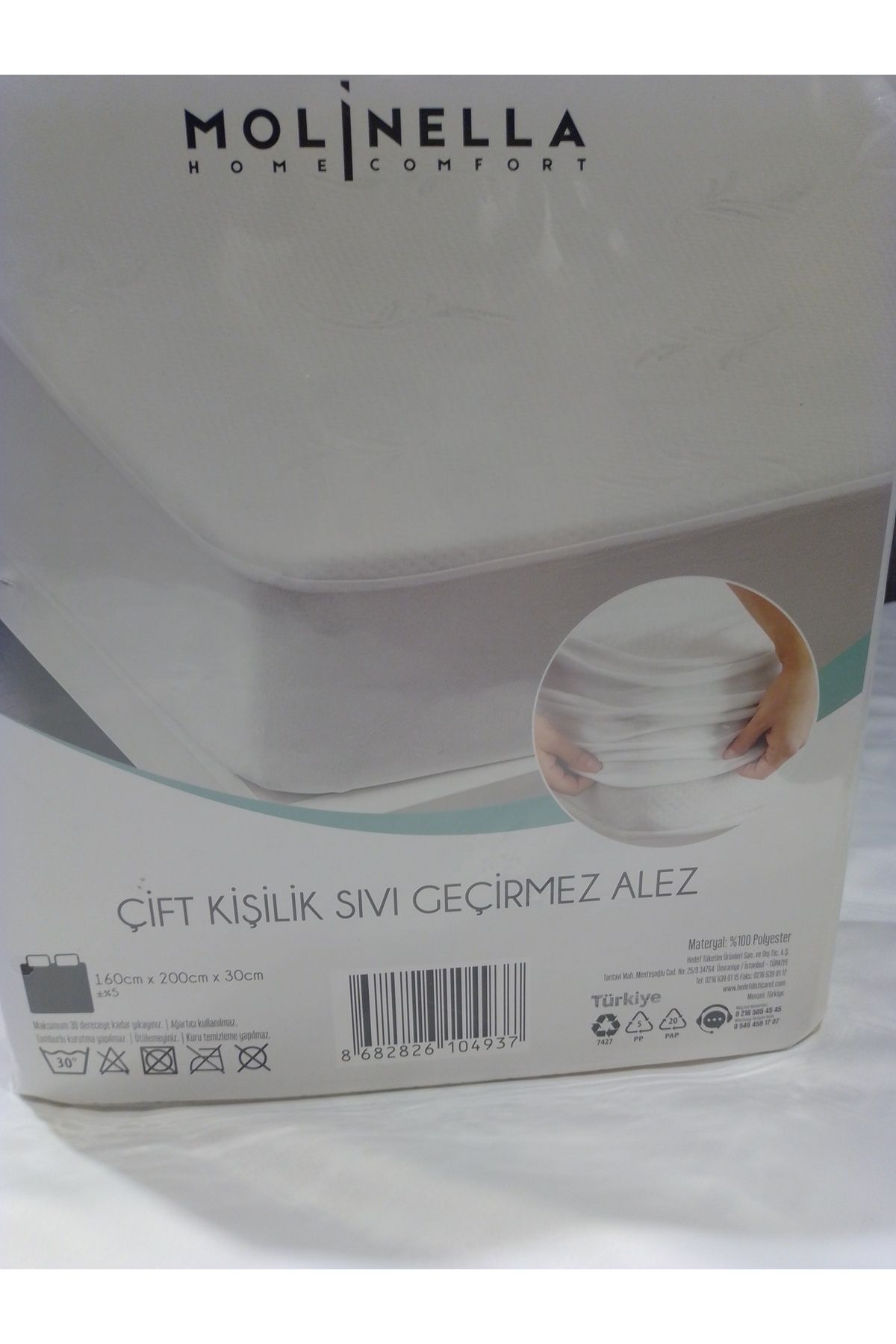 Home Çift Kişilik Sıvı Geçirmez Alez (160x200cm)